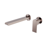Nero Bianca Wall Basin/Bath Mixer Separate Back Plate 230Mm - Brushed Bronze
