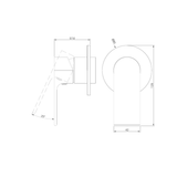 Nero Bianca Shower Mixer 80Mm Plate Trim Kits Only - Chrome
