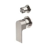 Nero Bianca Shower Mixer With Diverter Separate Back Plate - Brushed Nickel