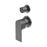 Nero Bianca Shower Mixer With Diverter Separate Back Plate - Gunmetal