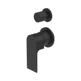 Nero Bianca Shower Mixer With Diverter Separate Back Plate - Matte Black