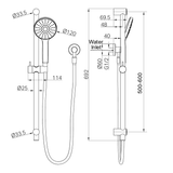 Nero Dolce II Rail Shower - Gun Metal