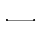 Nero Dolce 700Mm Single Towel Rail - Matte Black