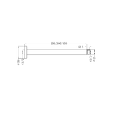 Nero Round Ceiling Arm 100Mm Length - Brushed Gold