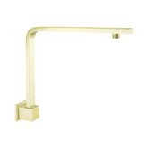 Nero Square Swivel Shower Arm - Brushed Gold