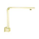 Nero Square Swivel Shower Arm - Brushed Gold