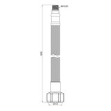 Nero Premium Flexible Mixer Tap Hose Pair - Brushed Gold