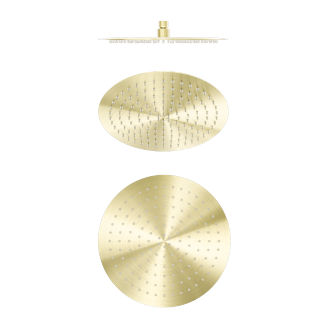 Nero Zen Ss316L 300mm Round Shower Head - Brushed Gold