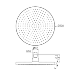 Nero 230Mm Air Shower Head - Matte Black