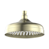 York 200mm Nero Shower Head - Aged Brass