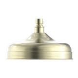 York 200mm Nero Shower Head - Aged Brass