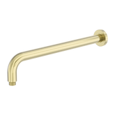 Zen Ss316L Round Nero Shower Arm 400Mm Length - Brushed Gold