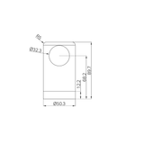 Nero Mecca Care Make Your Own 32mm Grab Rail End Bracket - Brushed Bronze