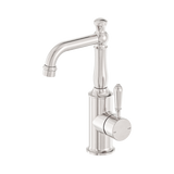 Nero York Basin Mixer With Metal Lever - Brushed Nickel