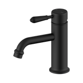 Nero York Straight Basin Mixer With Metal Lever - Matte Black