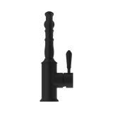 NERO YORK BASIN MIXER HOOK SPOUT WITH METAL LEVER - Matte Black