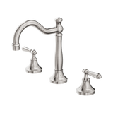 Nero York Basin Set With Metal Lever - Brushed Nickel
