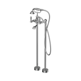 Nero York Freestanding Bath Mixer With Metal Hand Shower - Chrome