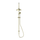 Nero York Twin Shower With Metal Hand Shower - Aged Brass