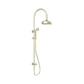 Nero York Twin Shower With Metal Hand Shower Aged Brass