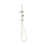 Nero York Twin Shower With Metal Hand Shower Aged Brass