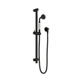 Nero York Shower Rail With White Porcelain Hand Shower - Matte Black