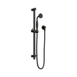 Nero York Shower Rail With Metal Hand Shower - Matte Black