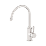 York Kitchen Nero Mixer Gooseneck Spout With Metal Lever - Brushed Nickel