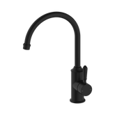 York Kitchen Nero Mixer Gooseneck Spout With Metal Lever - Matte Black