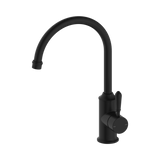 York Kitchen Nero Mixer Gooseneck Spout With Metal Lever - Matte Black