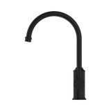 York Kitchen Nero Mixer Gooseneck Spout With Metal Lever - Matte Black