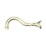 Nero York Wall Basin Set With White Porcelain Lever Aged Brass