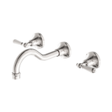 Nero York Wall Basin Set With Metal Lever - Brushed Nickel