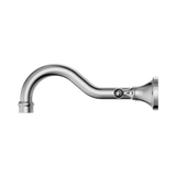 Nero York Wall Basin Set With Black Porcelain Lever - Chrome