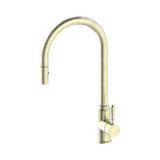 York Pull Out Sink Nero Mixer With Vegie Spray Function With Metal Lever - Aged Brass