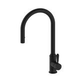 York Pull Out Sink Nero Mixer With Vegie Spray Function With Metal Lever - Matte Black