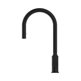 York Pull Out Sink Nero Mixer With Vegie Spray Function With Metal Lever - Matte Black