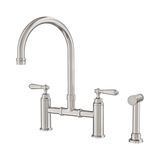 Nero York Bridge Kitchen Set With Hand Spray - Brushed Nickel