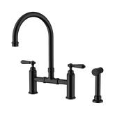 Nero York Bridge Kitchen Set With Hand Spray - Matte Black
