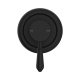 York Shower Nero Mixer With Metal Lever - Matte Black