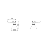 Nero York Wall Top Assemblies With Metal Lever - Brushed Nickel