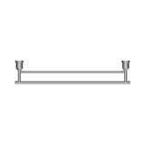 Nero York Double Towel Rail 600Mm - Chrome