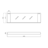 Bianca Nero Shower Shelf - Chrome