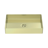 Nero Opal Rectangle Stainless Steel Basin - Brushed Gold