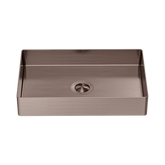 Nero Opal Rectangle Stainless Steel Basin - Brushed Bronze