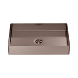 Nero Opal Rectangle Stainless Steel Basin - Brushed Bronze