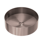 Nero Opal Round 400Mm Stainless Steel Basin - Brushed Bronze