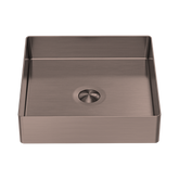 Nero Opal Square 400Mm Stainless Steel Basin - Brushed Bronze