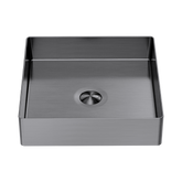 Nero Opal Square 400Mm Stainless Steel Basin - Graphite