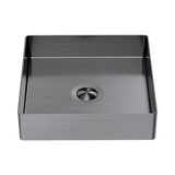 Nero Opal Square 400Mm Stainless Steel Basin - Graphite